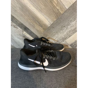 Nike Flex 2017 RN 898476-001 Womens Black Lace Up Running Shoes Size 7.5